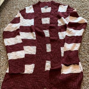 striped cardigan